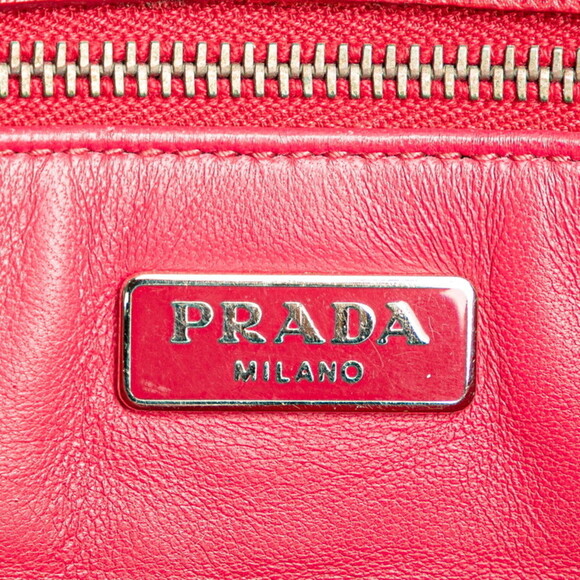 PRADA Pink Leather Saffiano Shoulder Bag - Picture 9 of 11